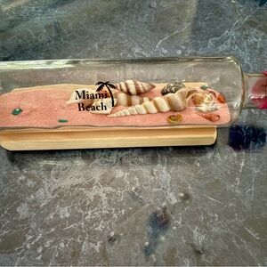 Miami Beach Bottle of Pink sand and shells